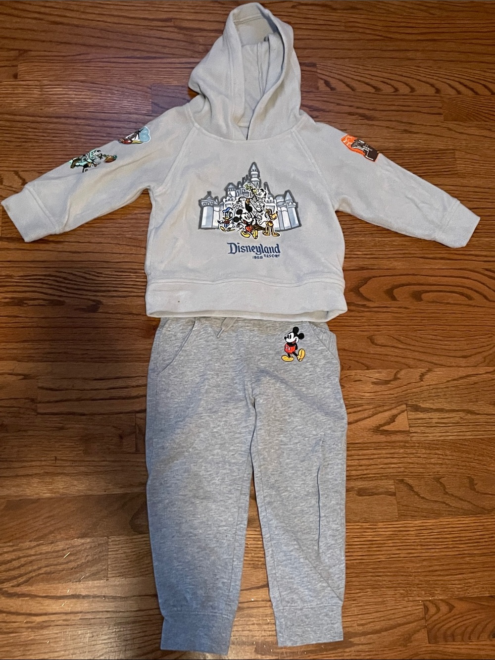 Disney Light Gray Mickey Mouse Hoodie & Joggers Set